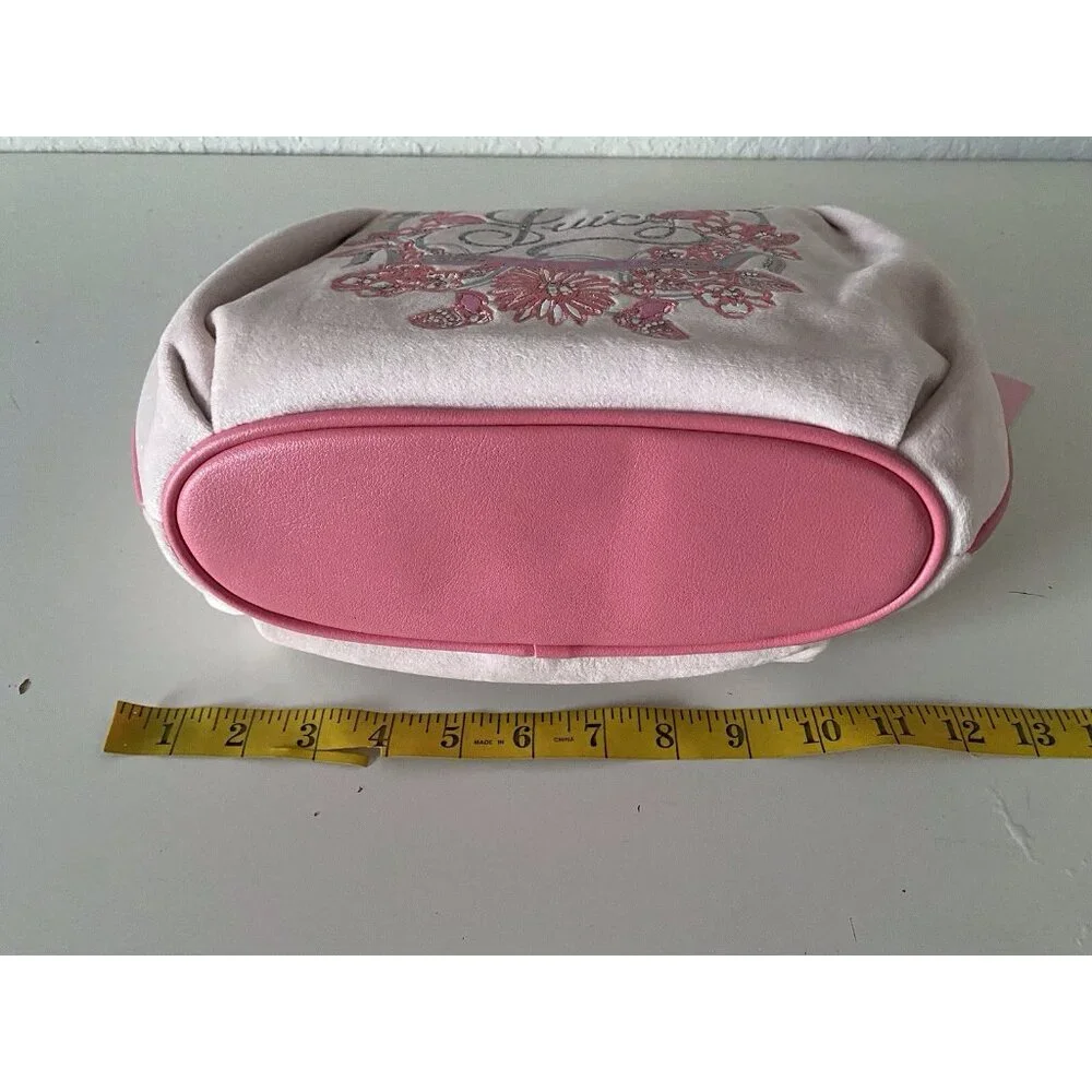 Juicy Couture Juicy In Bloom Hobo Shoulder Bag Purse Powder Blush‎ Pink Floral
